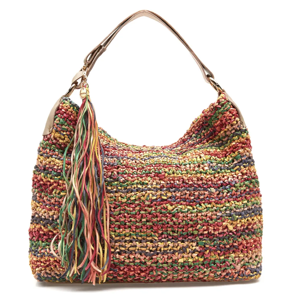 Bolsa Hobo Tricô Mescla Verde