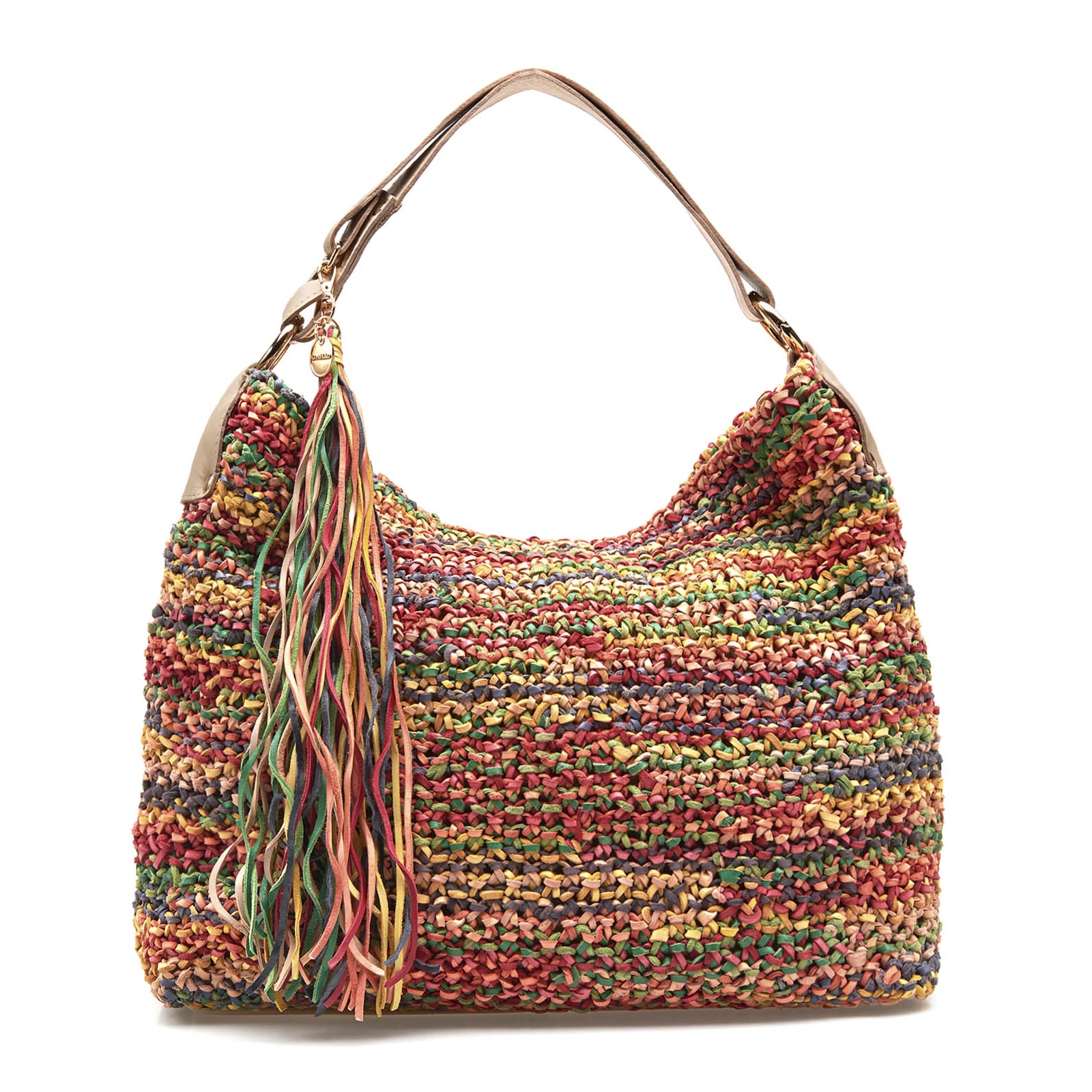 Bolsa Hobo Tricô Mescla Verde