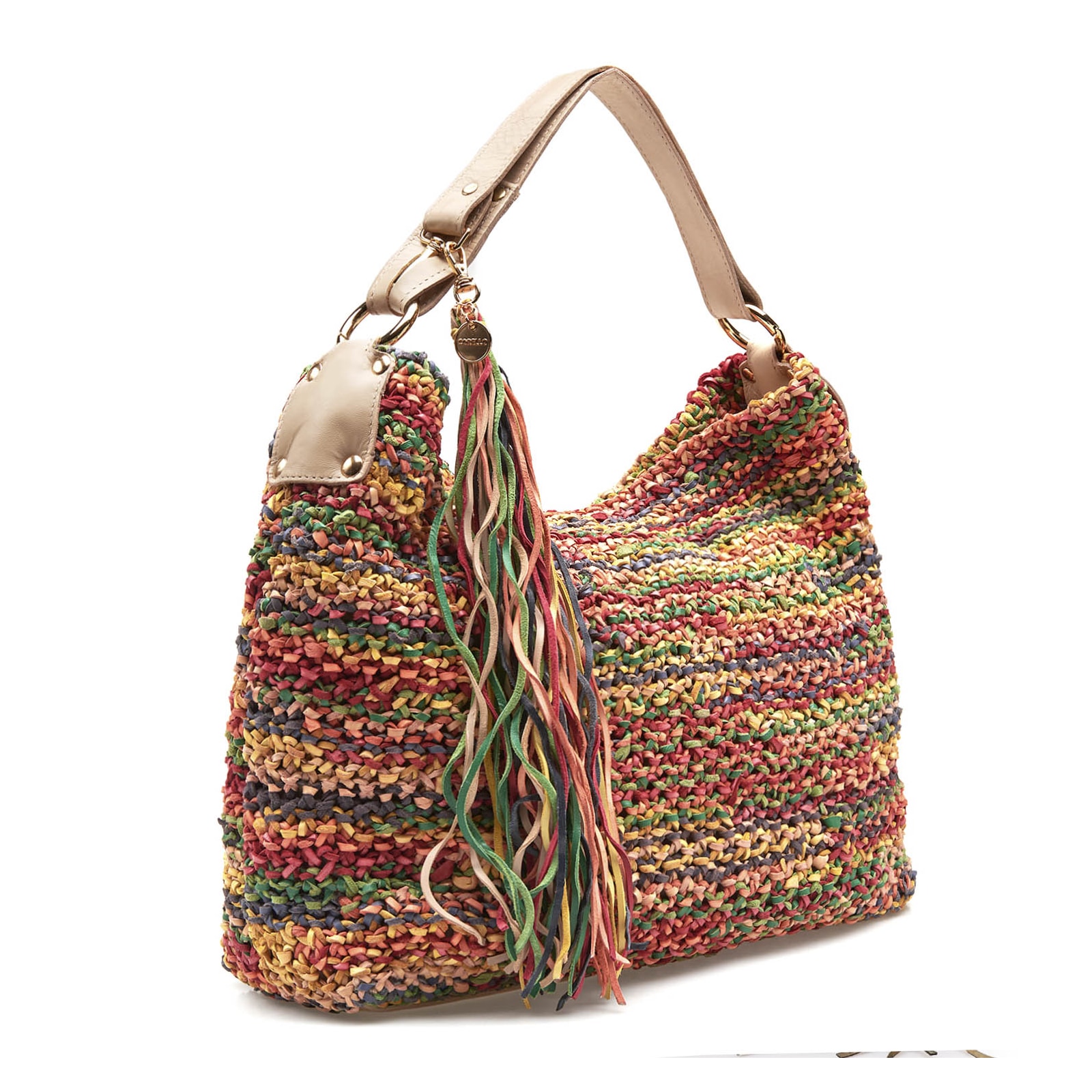 Bolsa Hobo Tricô Mescla Verde