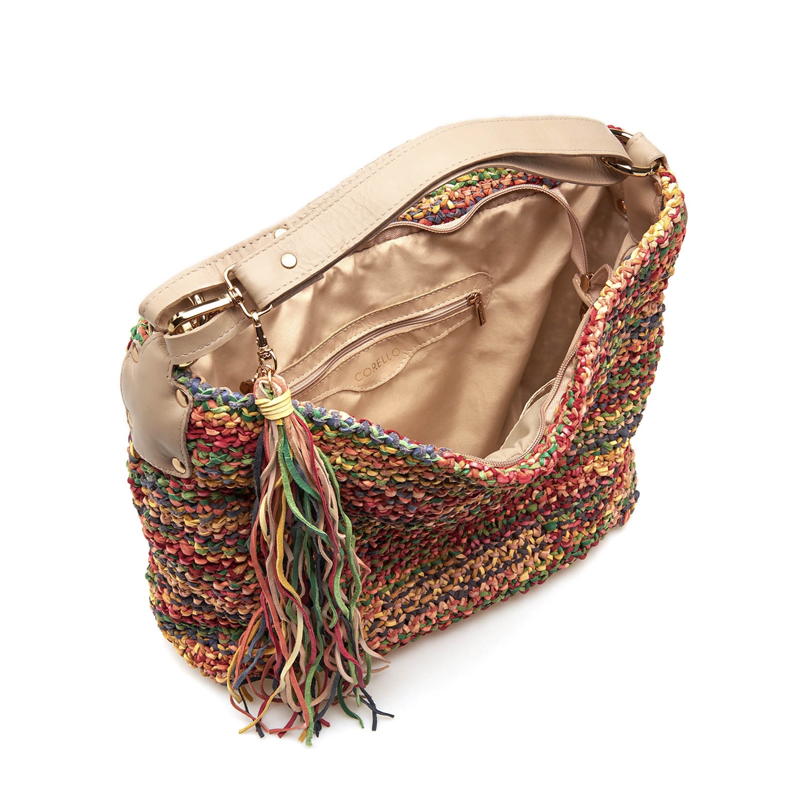 Bolsa Hobo Tricô Mescla Verde