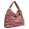 Bolsa Hobo Tricô Rosa/Caramelo - imagem 2