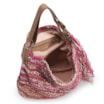 Bolsa Hobo Tricô Rosa/Caramelo - imagem 4