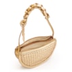 Bolsa Meia Lua Tressê Bag Charm Couro Dourado - imagem 5
