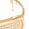 Bolsa Meia Lua Tressê Bag Charm Couro Dourado - imagem 6