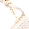 Bolsa Meia Lua Tressê Bag Charm Couro Off White - imagem 6
