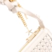 Bolsa Meia Lua Tressê Bag Charm Couro Off White - imagem 6