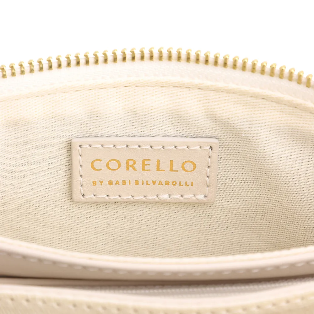 Bolsa Meia Lua Tressê Bag Charm Couro Off White - imagem 8