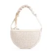 Bolsa Meia Lua Tressê Bag Charm Couro Off White - imagem 1