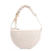 Bolsa Meia Lua Tressê Bag Charm Couro Off White - imagem 1