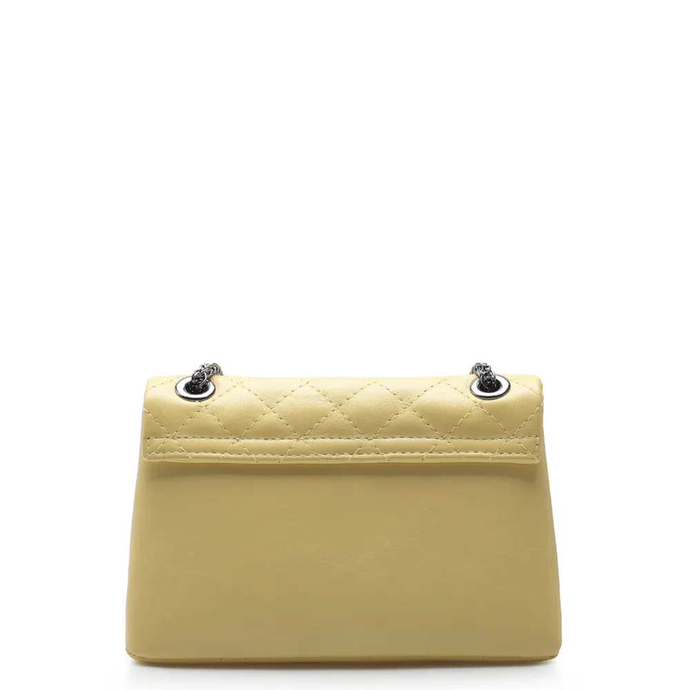Bolsa Mini Matelassê Couro Amarelo - imagem 4