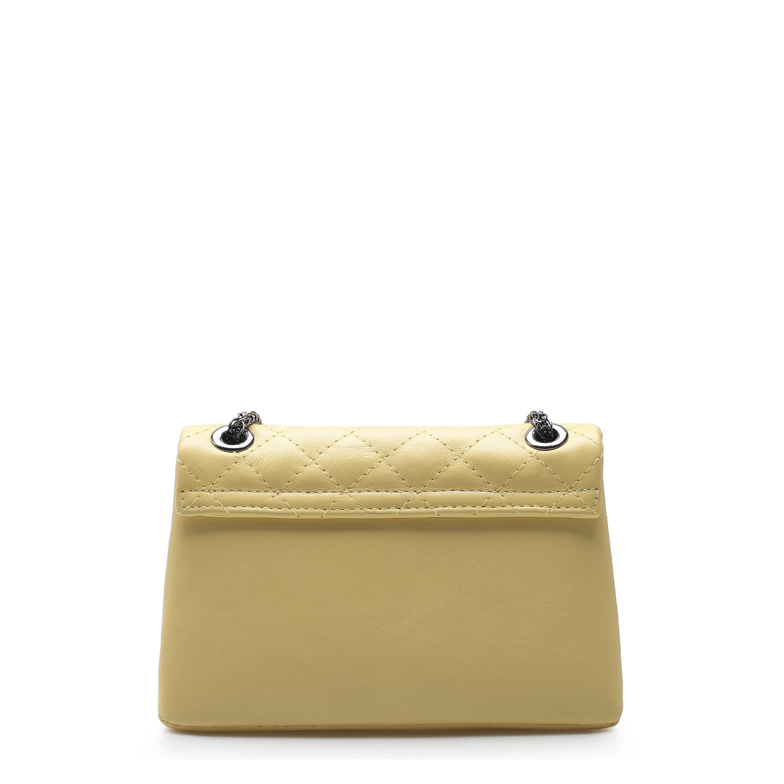 Bolsa Mini Matelassê Couro Amarelo