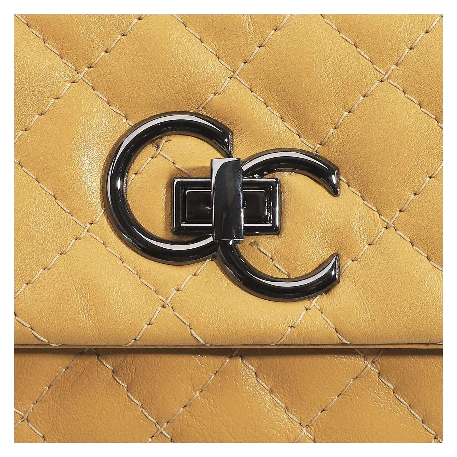 Bolsa Mini Matelassê Couro Amarelo
