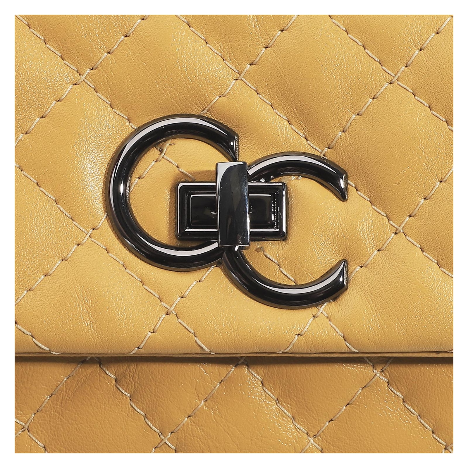 Bolsa Mini Matelassê Couro Amarelo