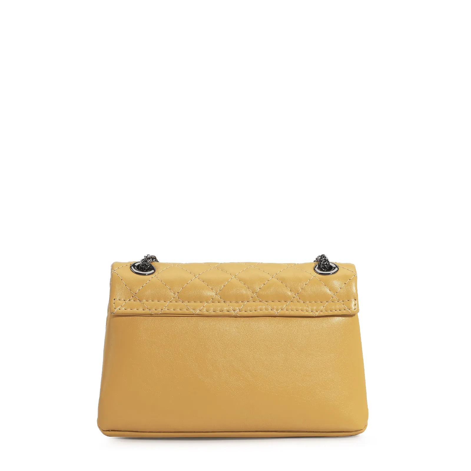 Bolsa Mini Matelassê Couro Amarelo