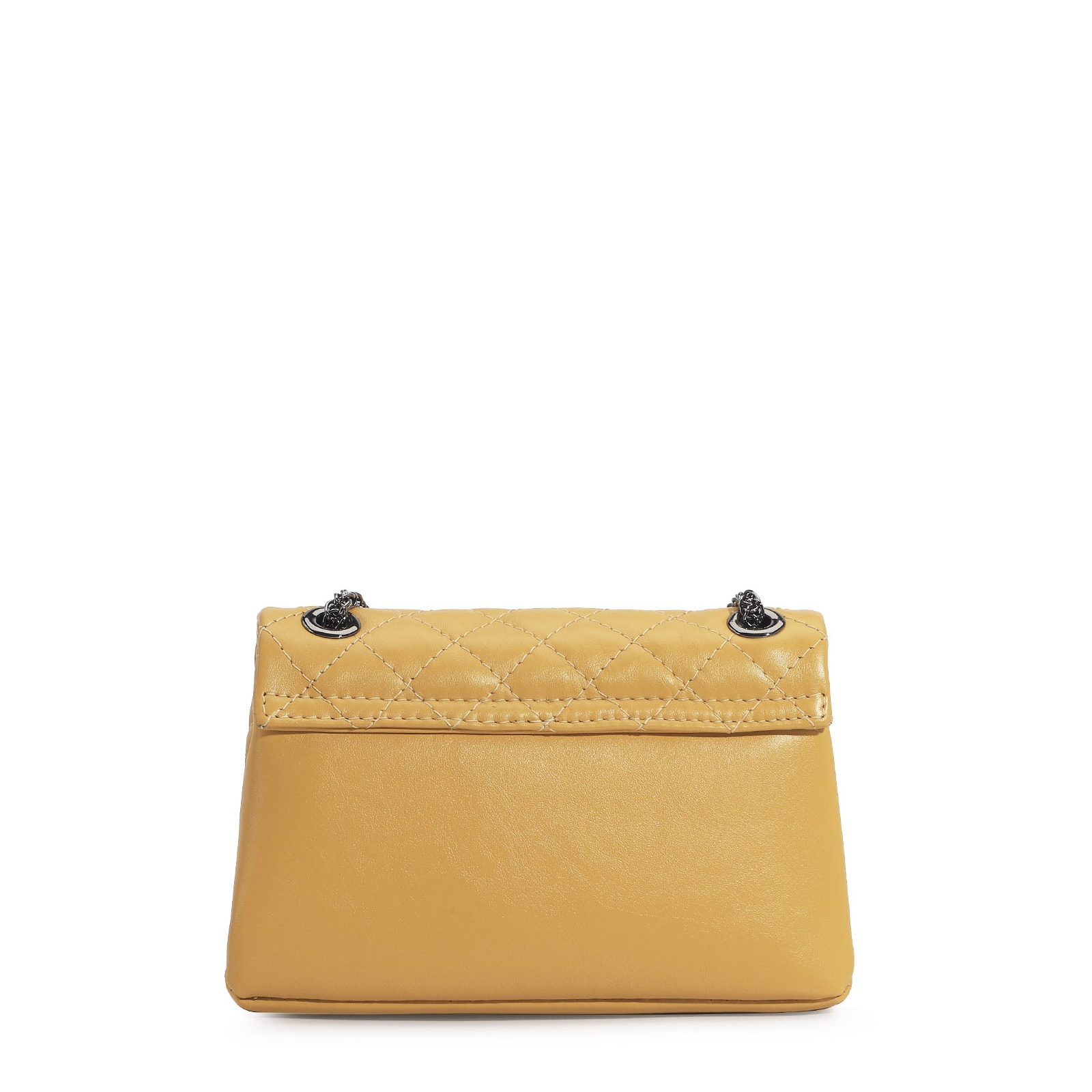 Bolsa Mini Matelassê Couro Amarelo