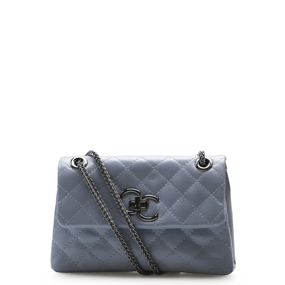 Bolsa Mini Matelassê Couro Azul