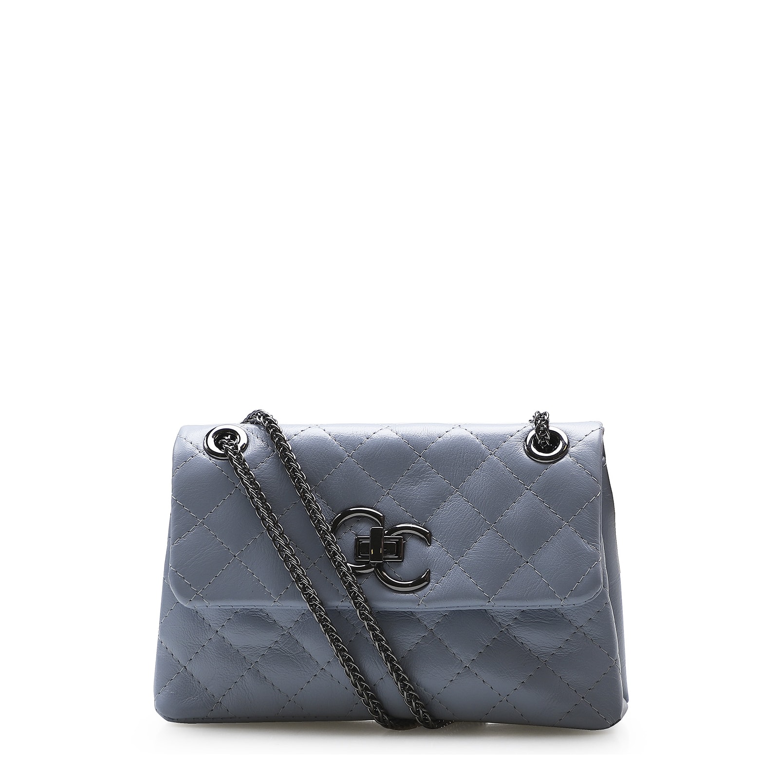 Bolsa Mini Matelassê Couro Azul