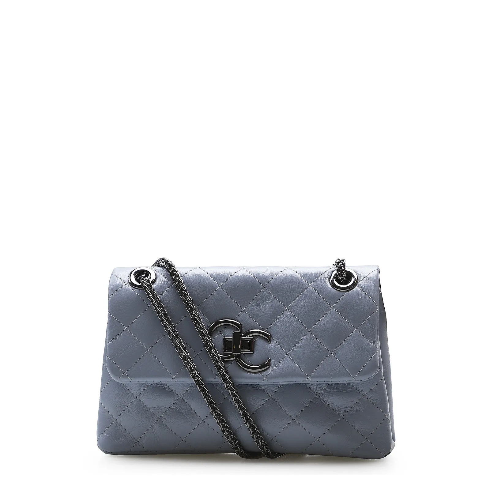 Bolsa Mini Matelassê Couro Azul