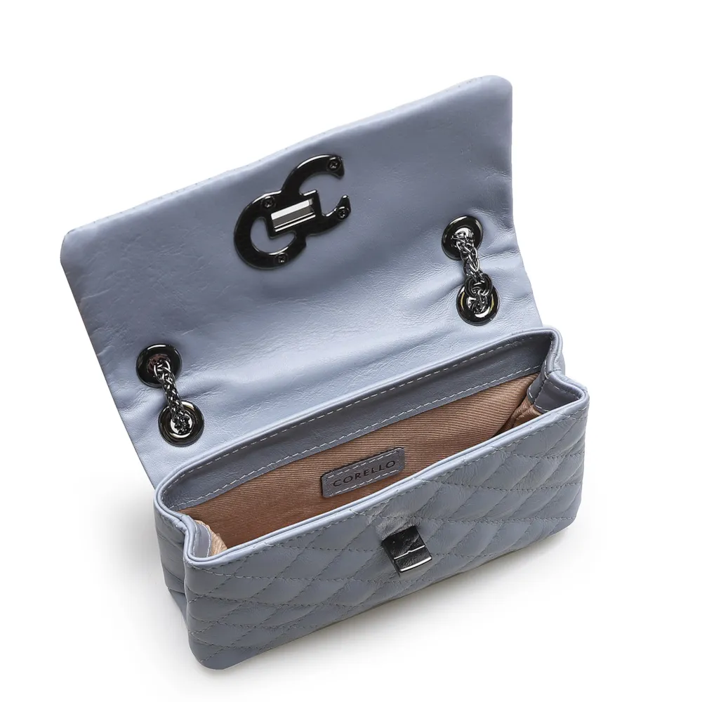 Bolsa Mini Matelassê Couro Azul - imagem 4