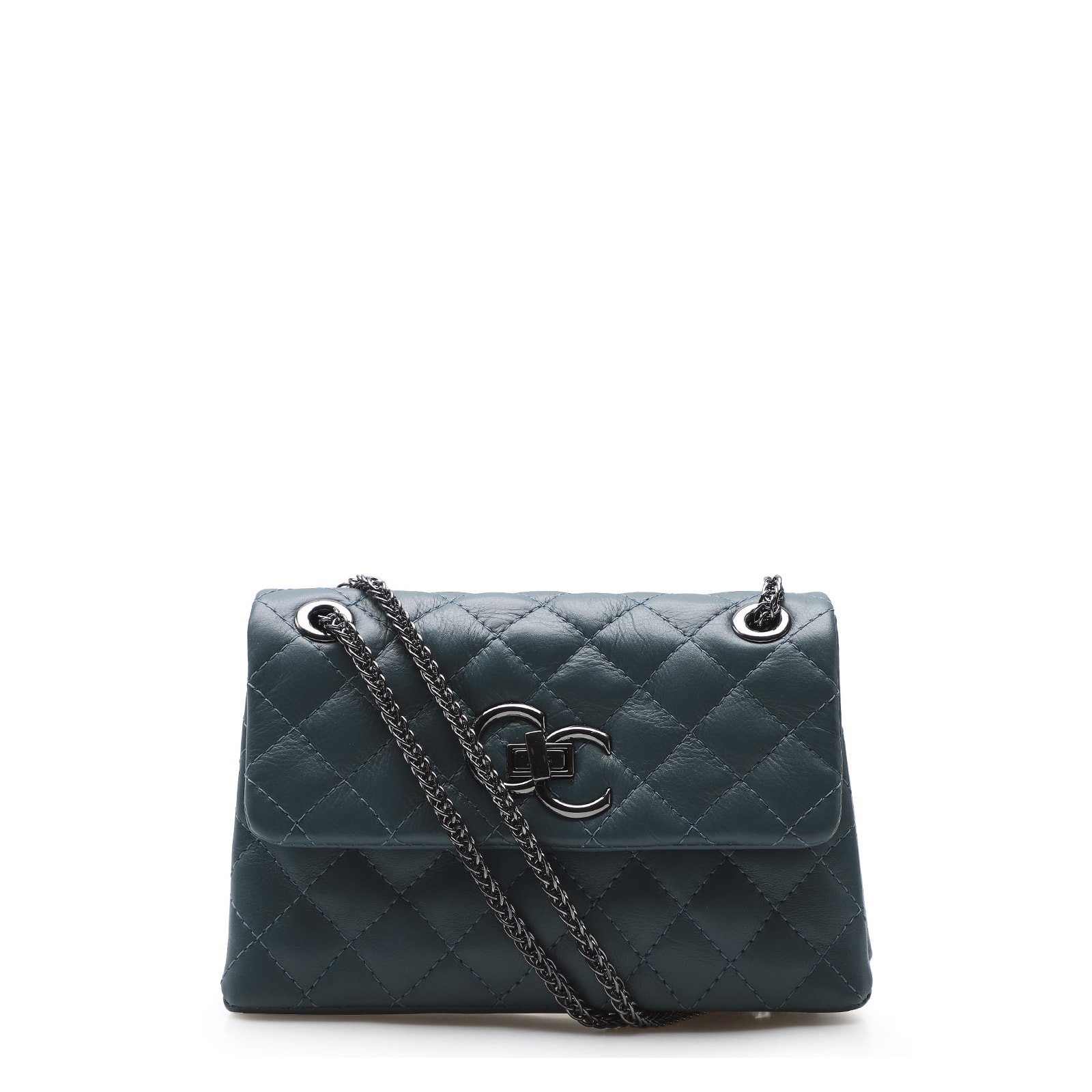 Bolsa Mini Matelassê Couro Azul