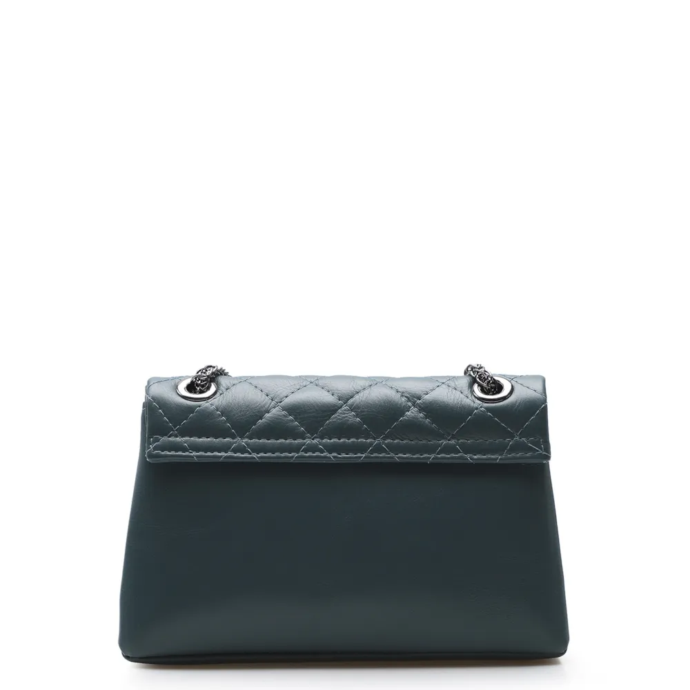 Bolsa Mini Matelassê Couro Azul - imagem 3