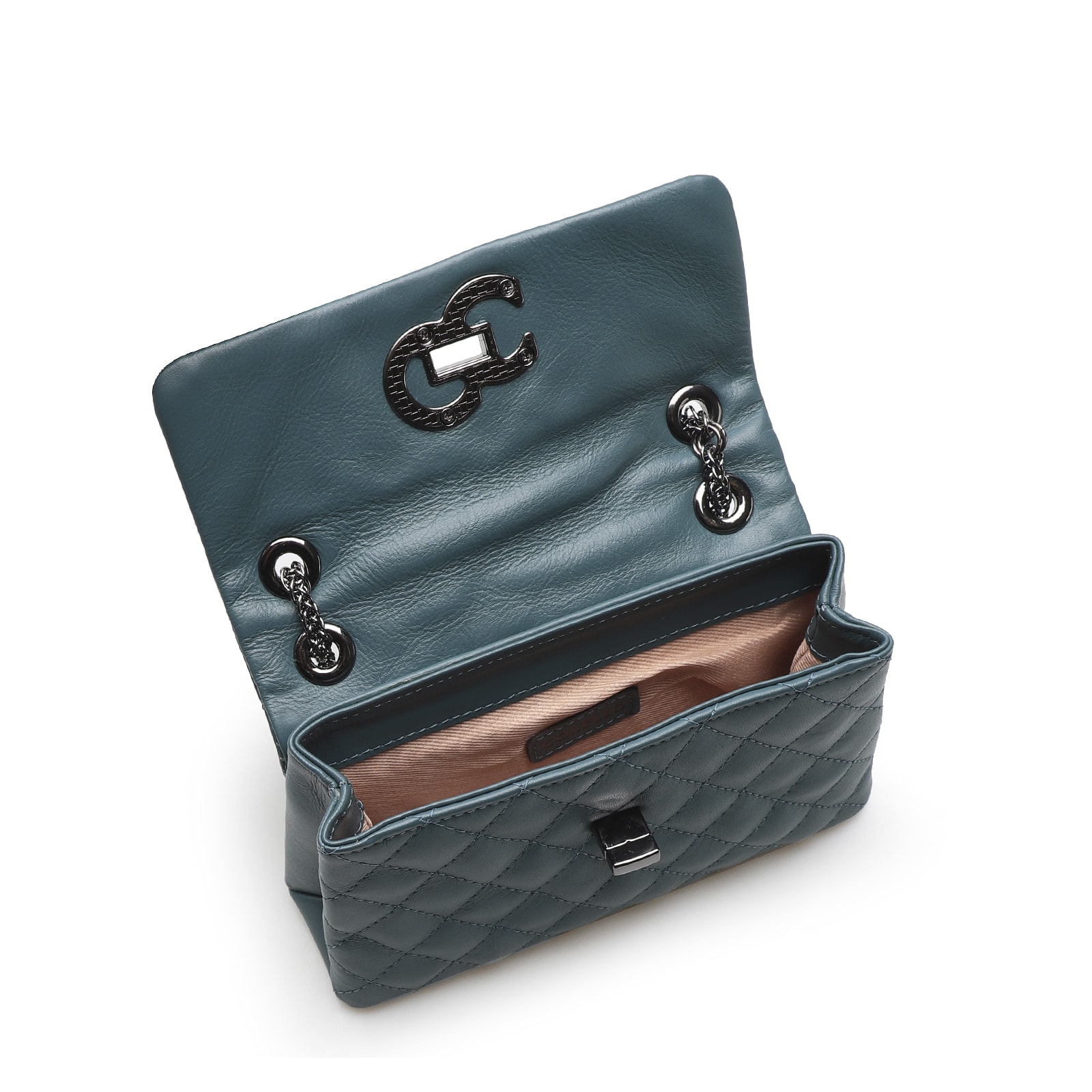 Bolsa Mini Matelassê Couro Azul