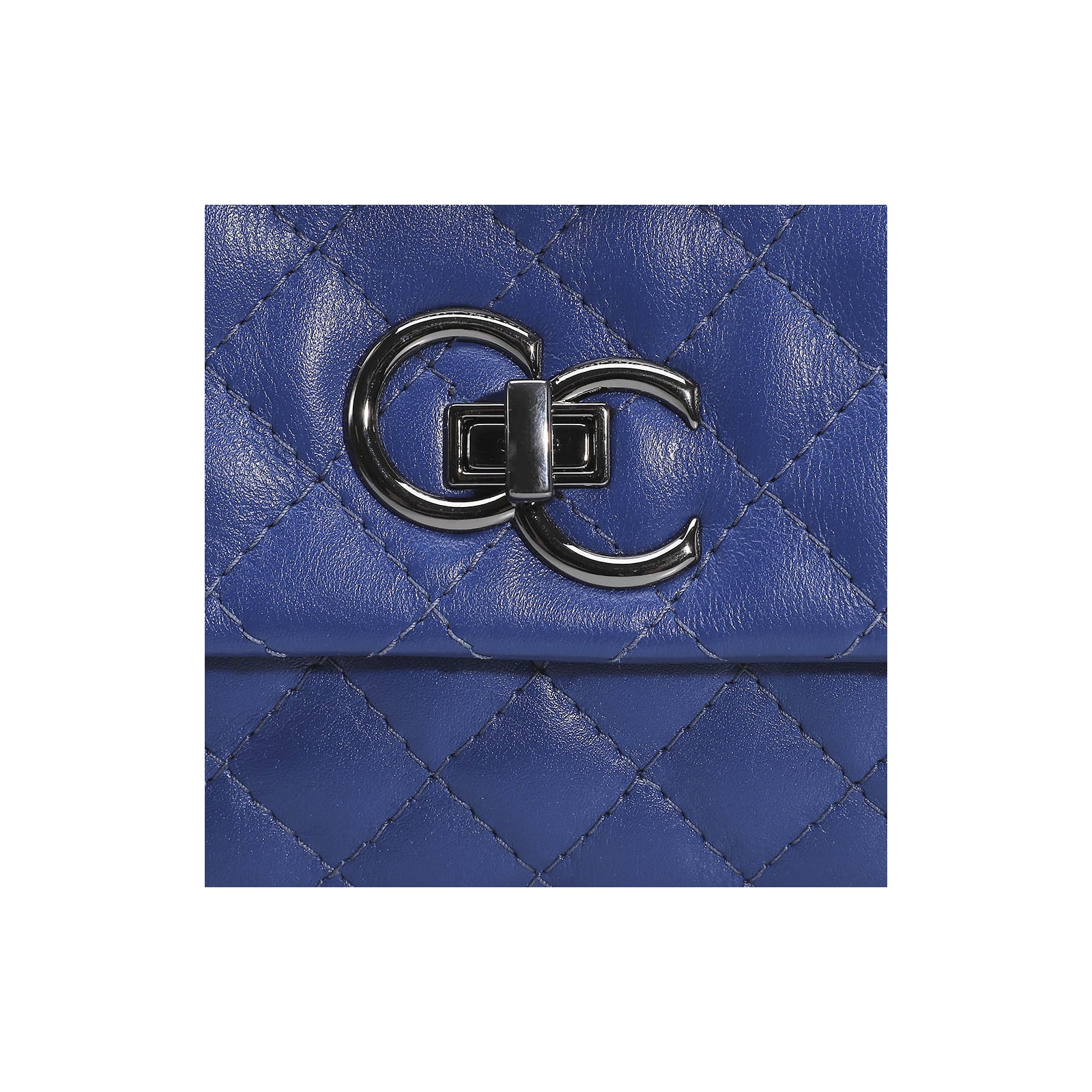 Bolsa Mini Matelassê Couro Azul