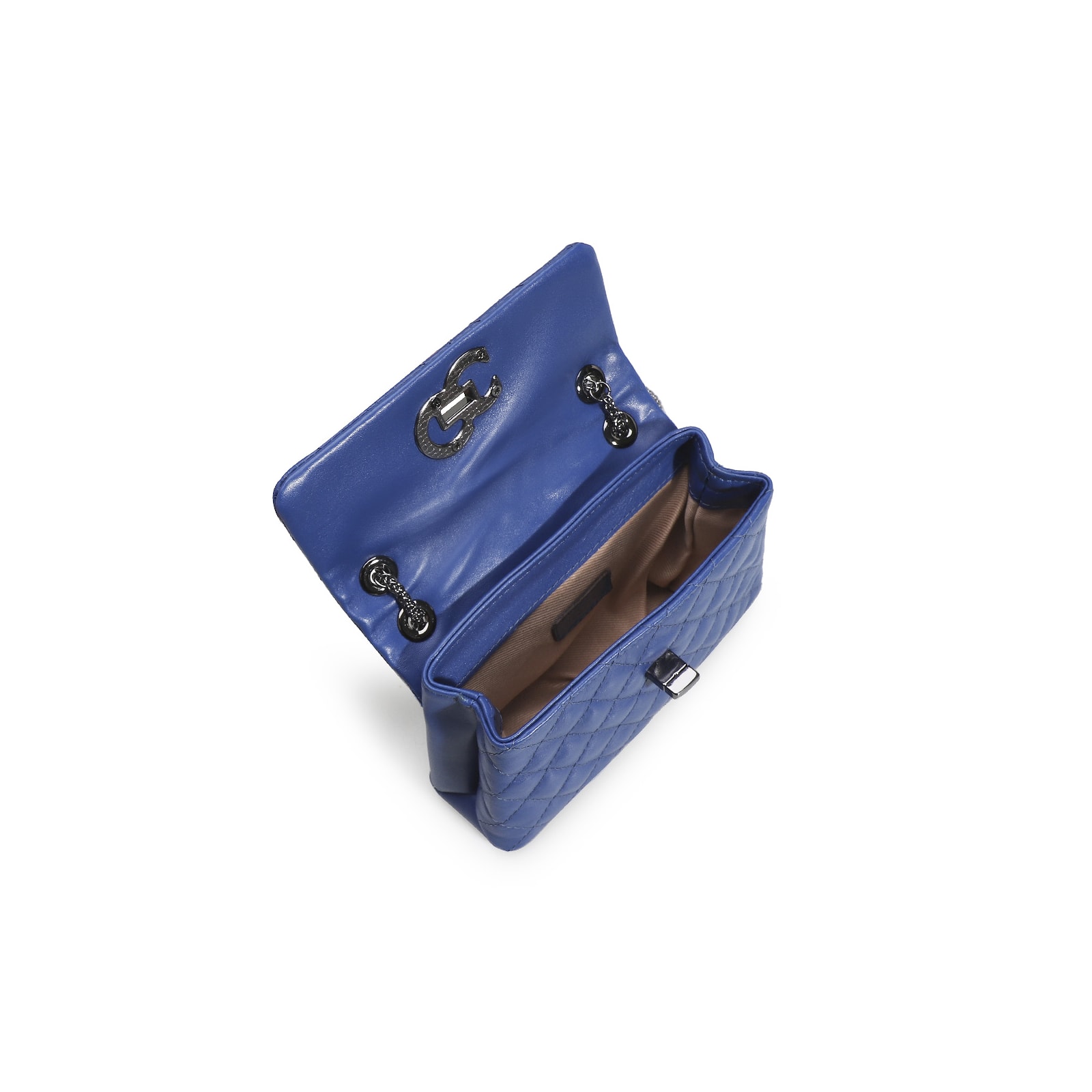 Bolsa Mini Matelassê Couro Azul