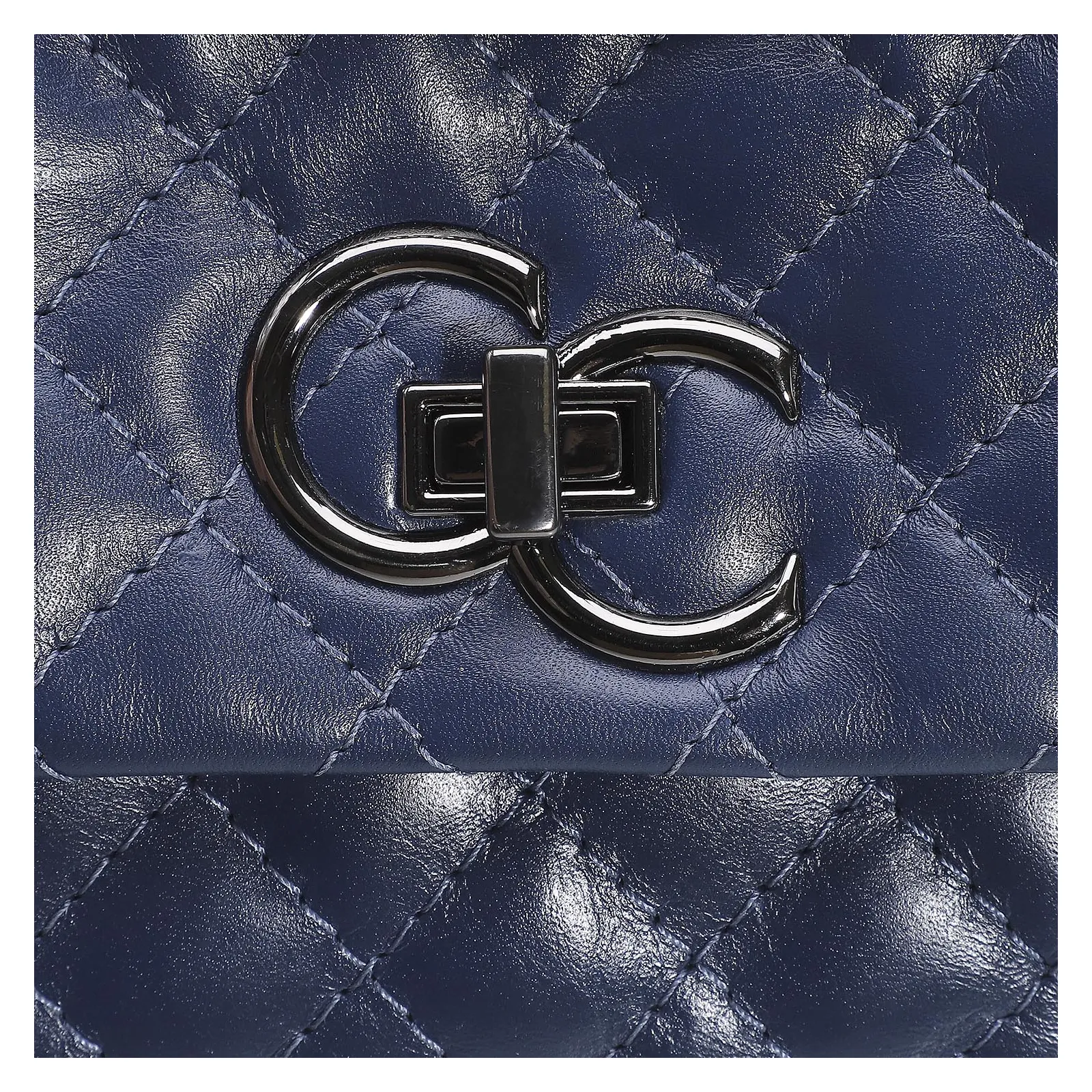 Bolsa Mini Matelassê Couro Azul