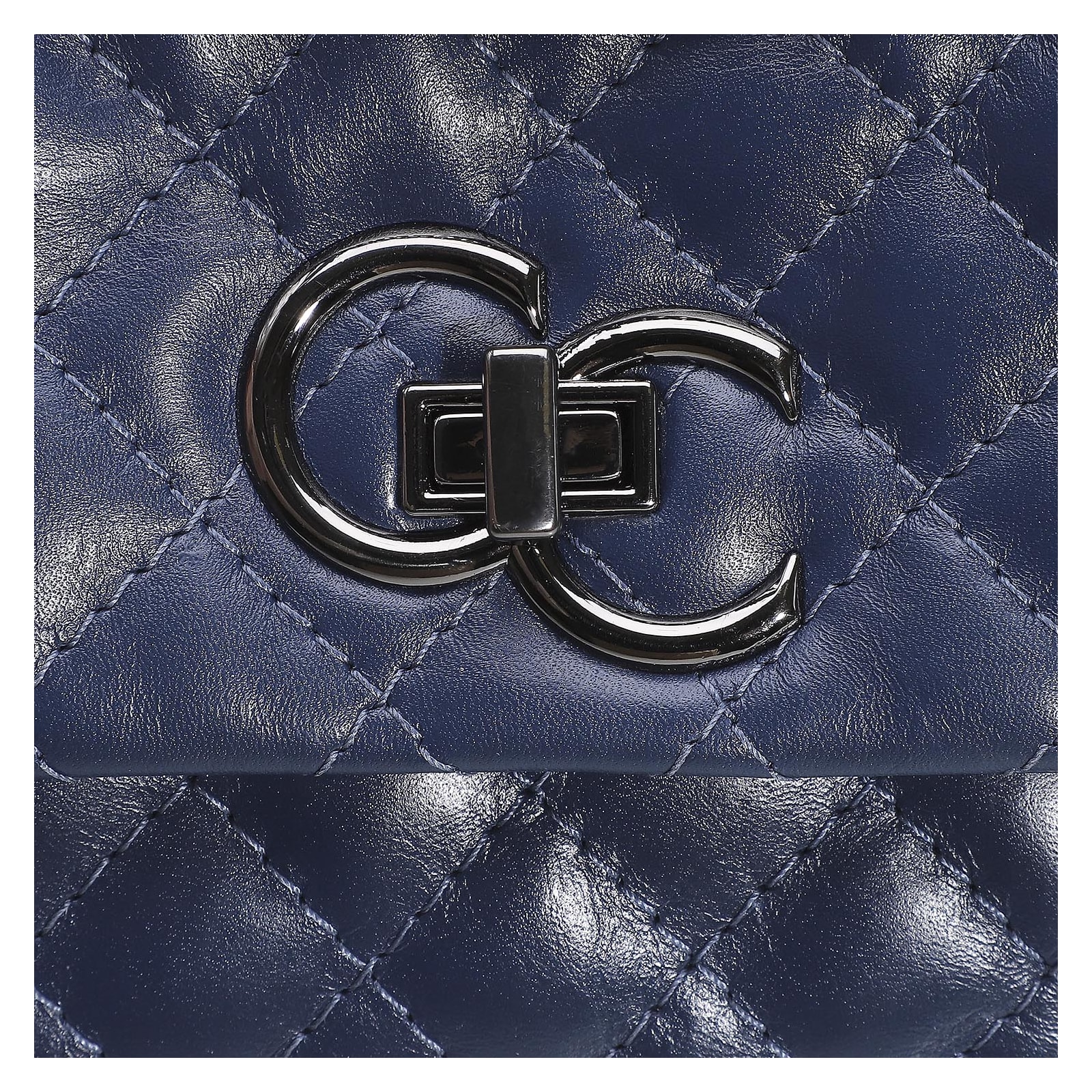 Bolsa Mini Matelassê Couro Azul