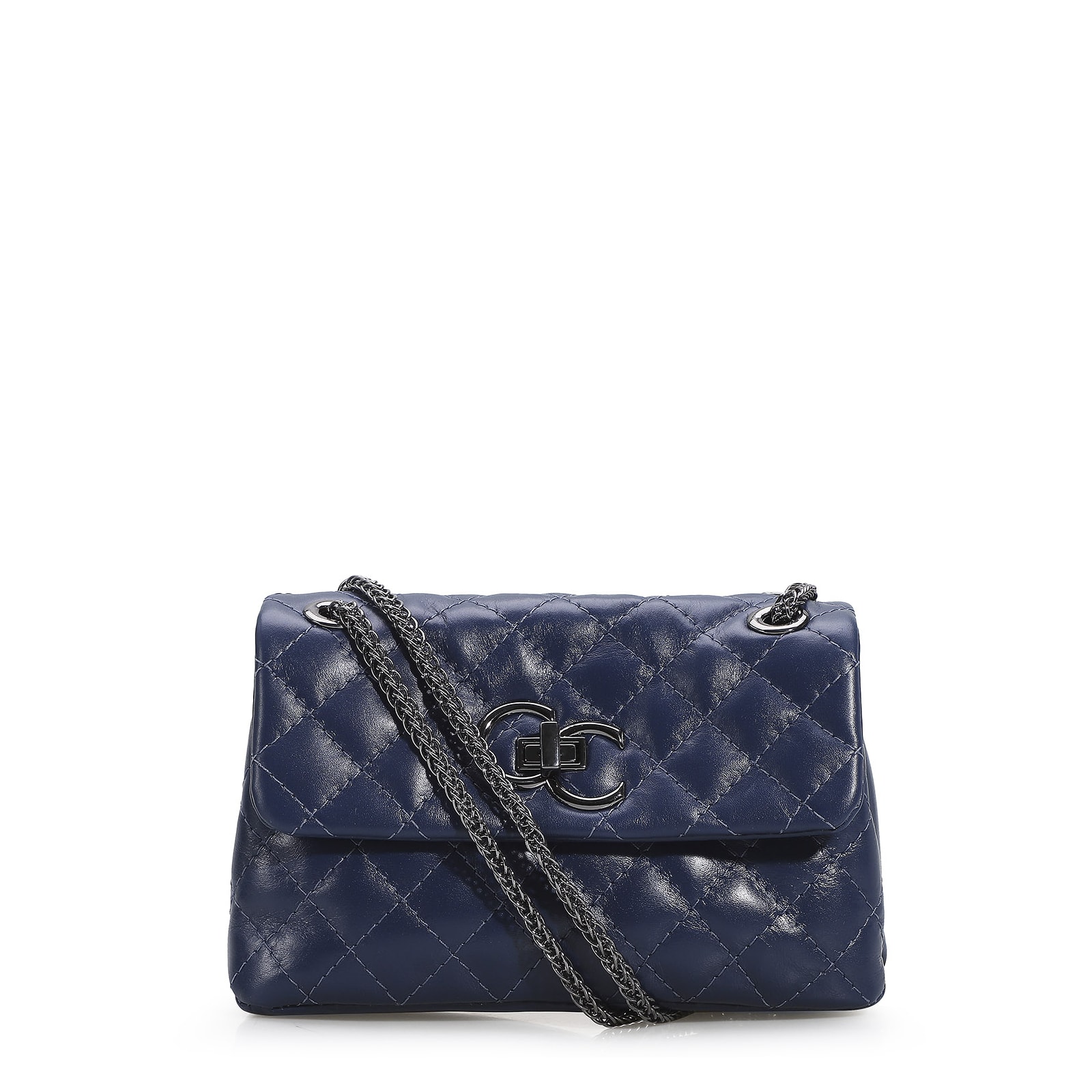 Bolsa Mini Matelassê Couro Azul