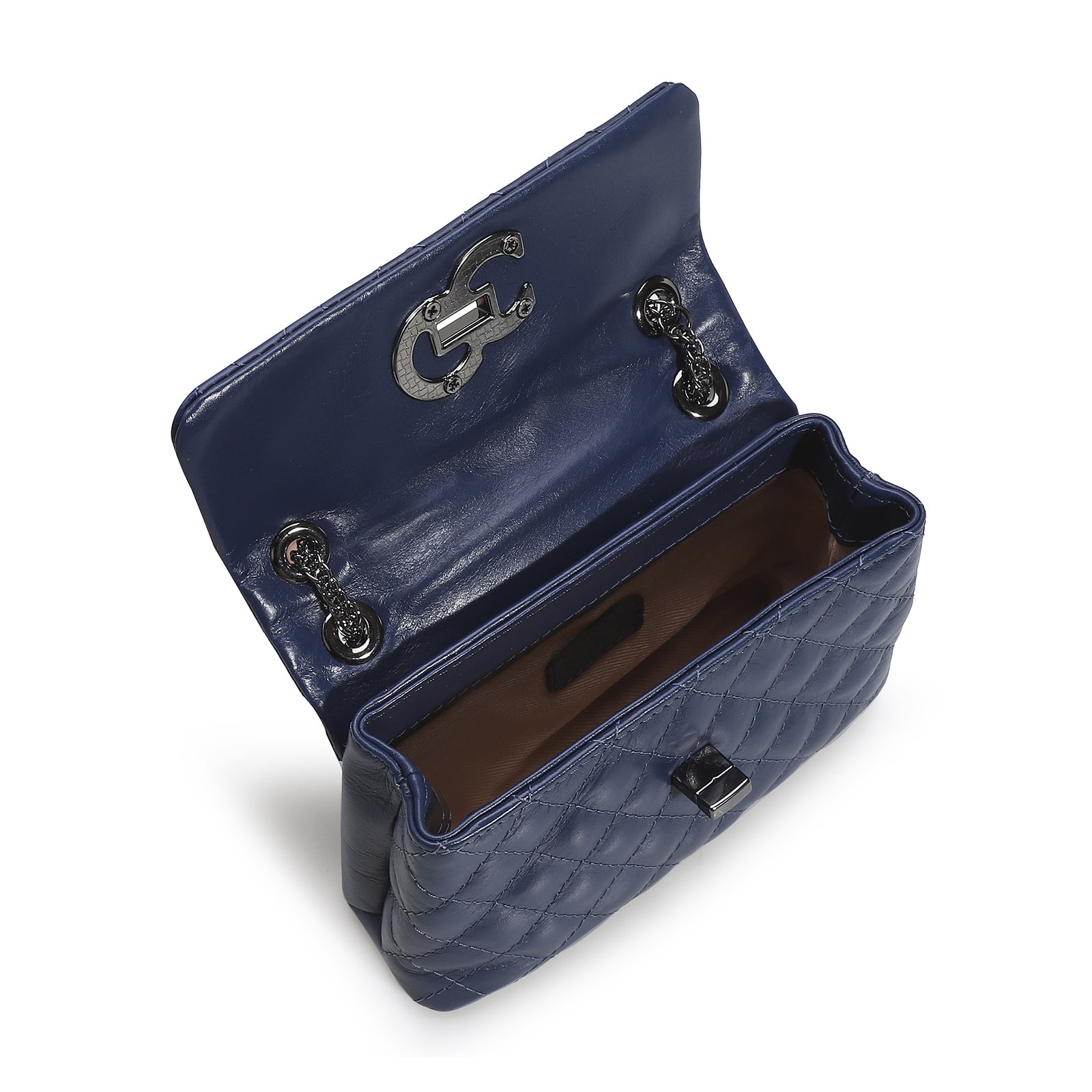 Bolsa Mini Matelassê Couro Azul