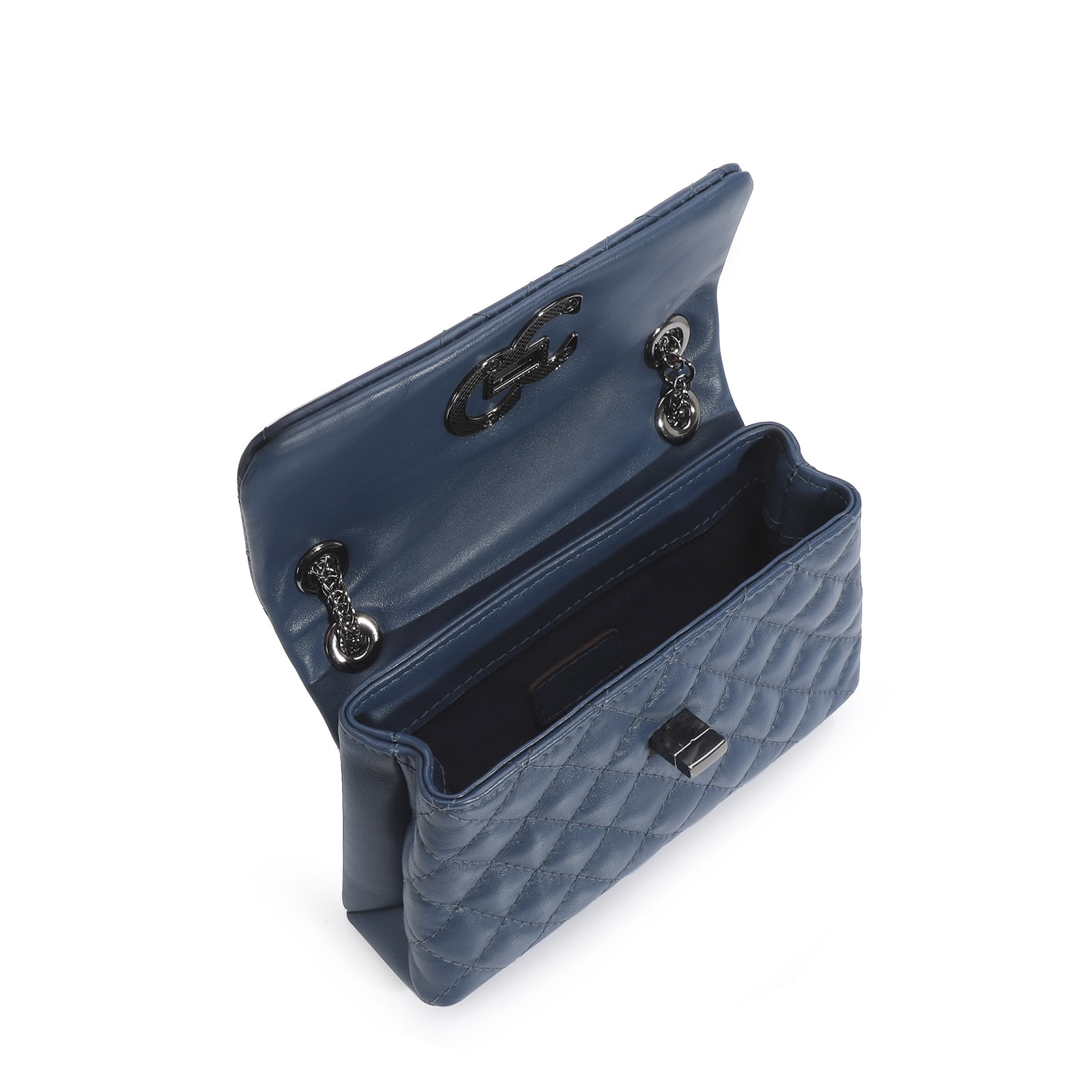 Bolsa Mini Matelassê Couro Azul