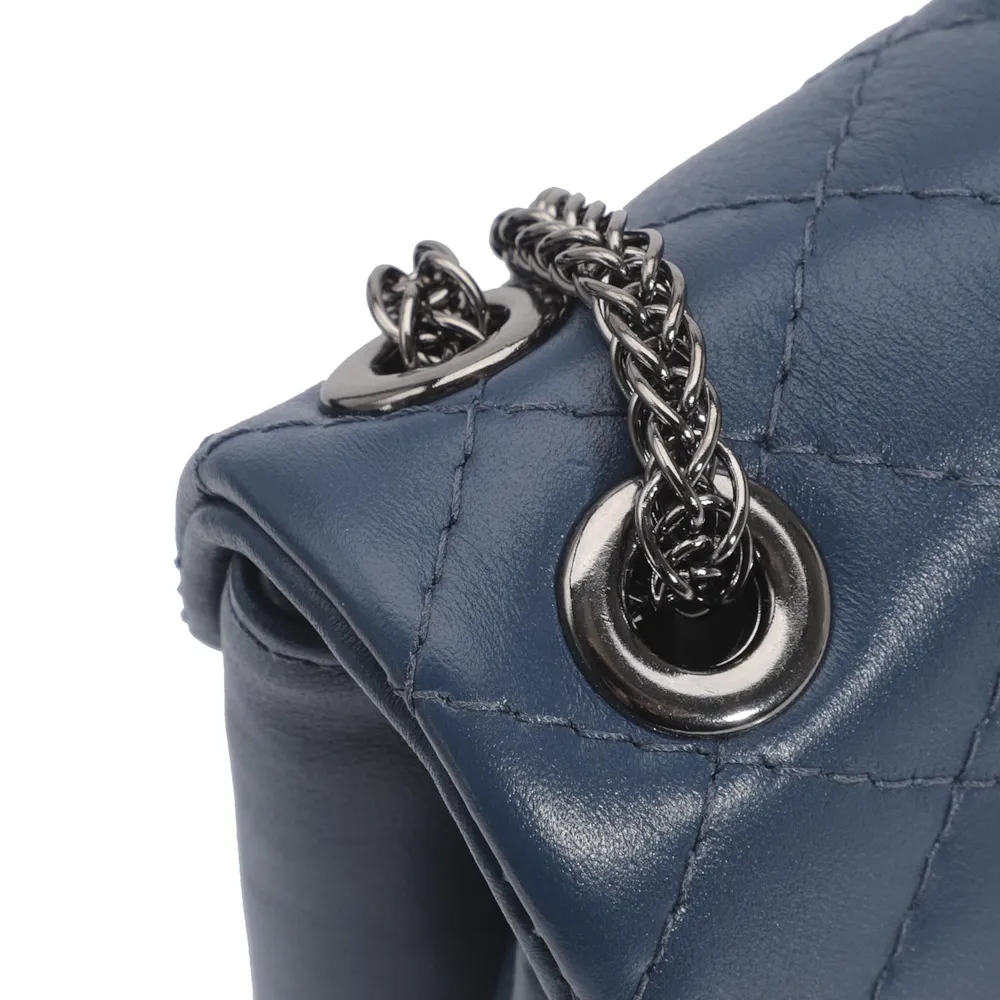 Bolsa Mini Matelassê Couro Azul - imagem 5
