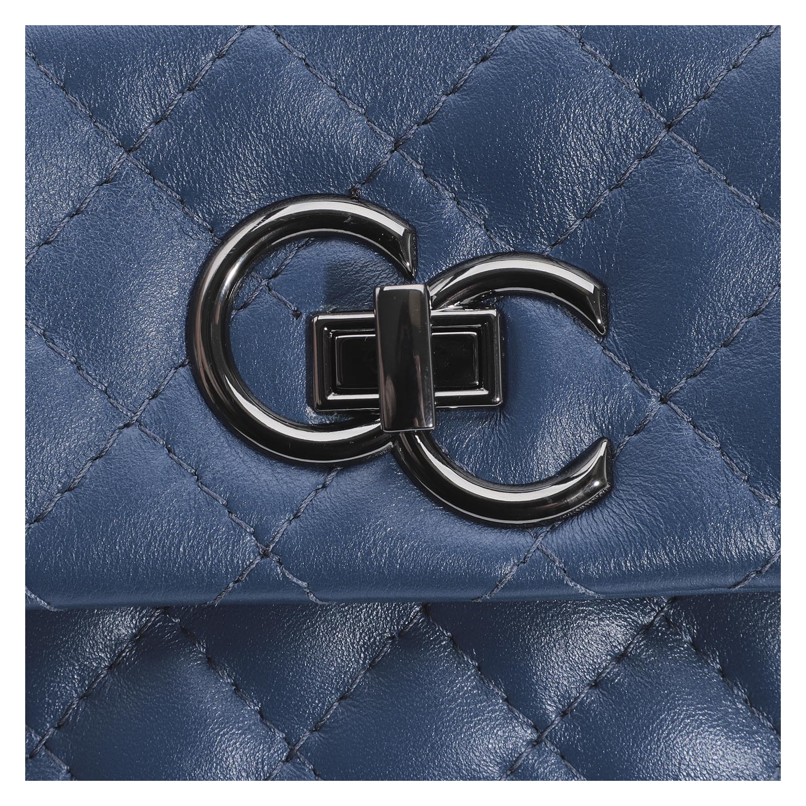 Bolsa Mini Matelassê Couro Azul