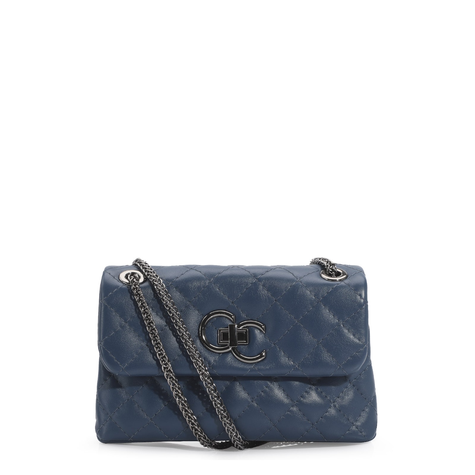 Bolsa Mini Matelassê Couro Azul