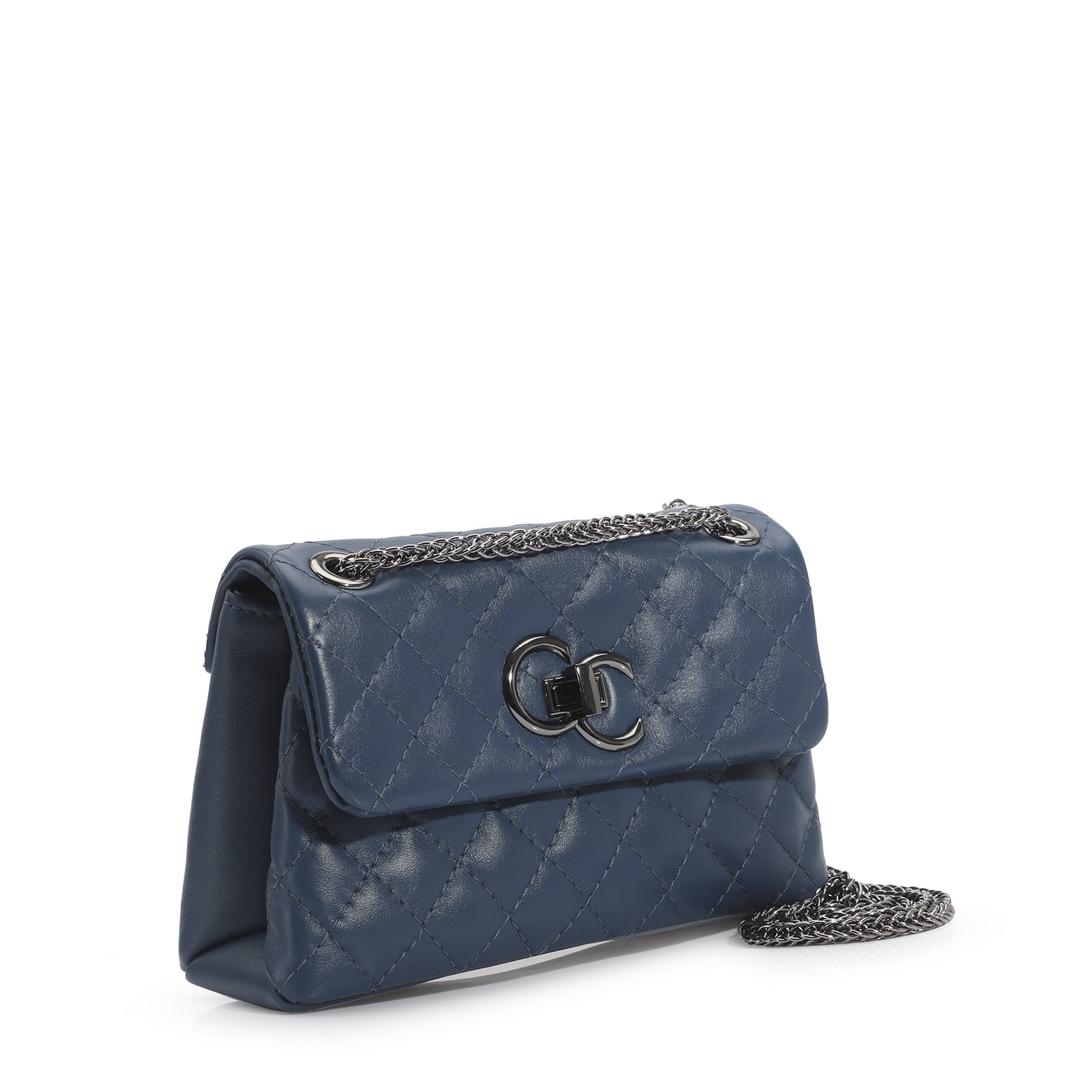 Bolsa Mini Matelassê Couro Azul