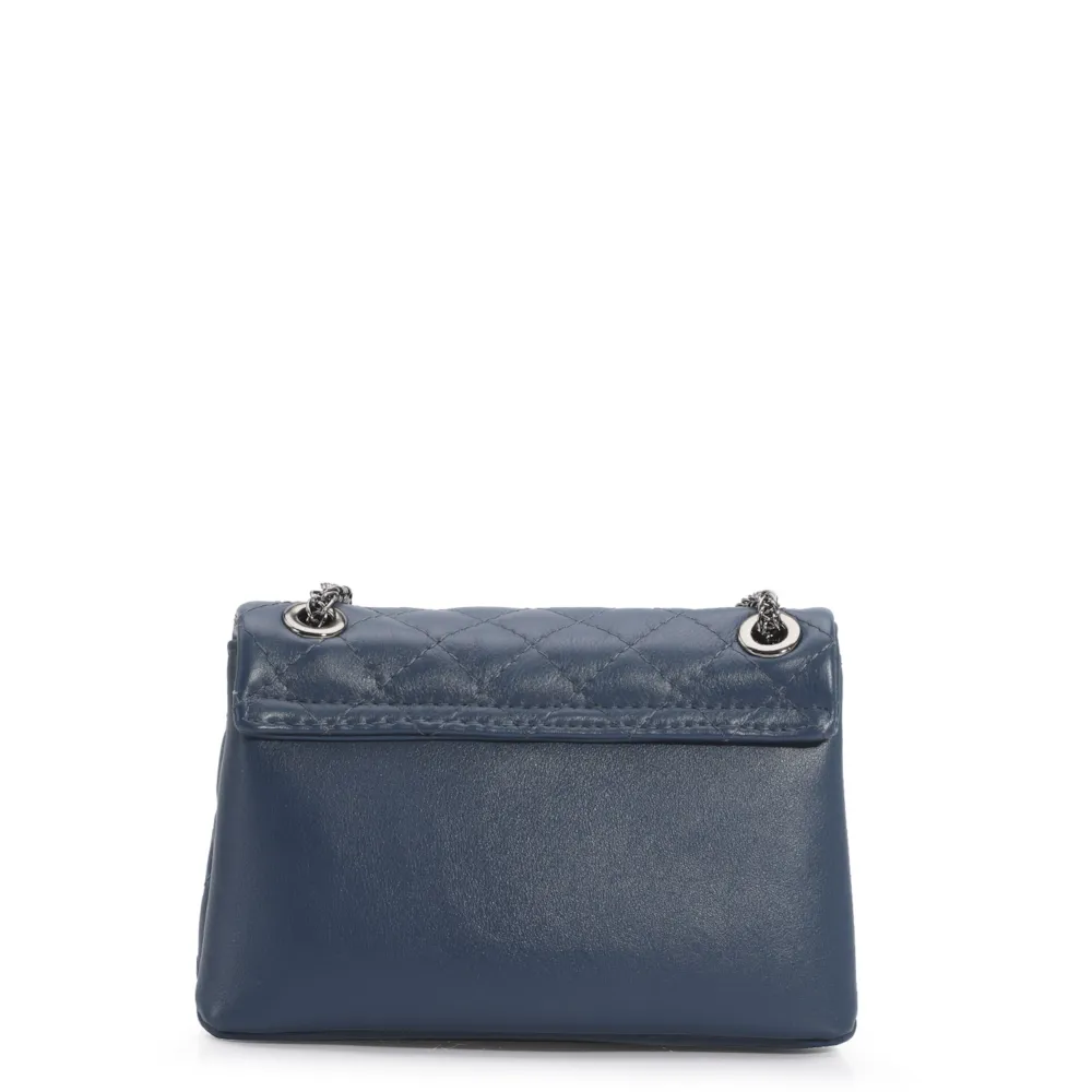 Bolsa Mini Matelassê Couro Azul - imagem 3