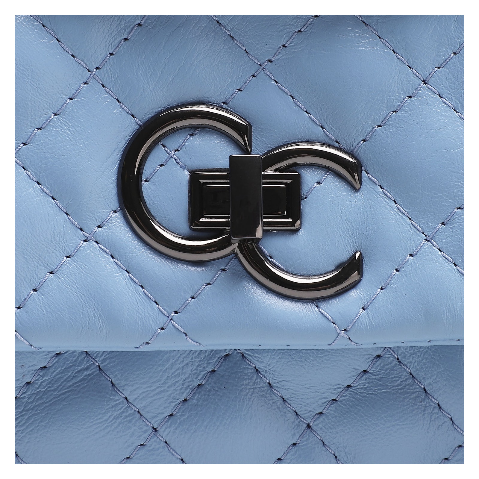 Bolsa Mini Matelassê Couro Azul