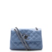 Bolsa Mini Matelassê Couro Azul - imagem 1