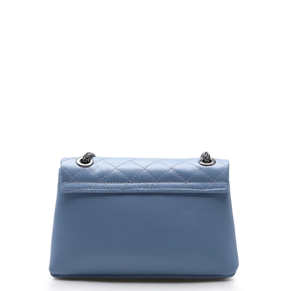 Bolsa Mini Matelassê Couro Azul - imagem 3