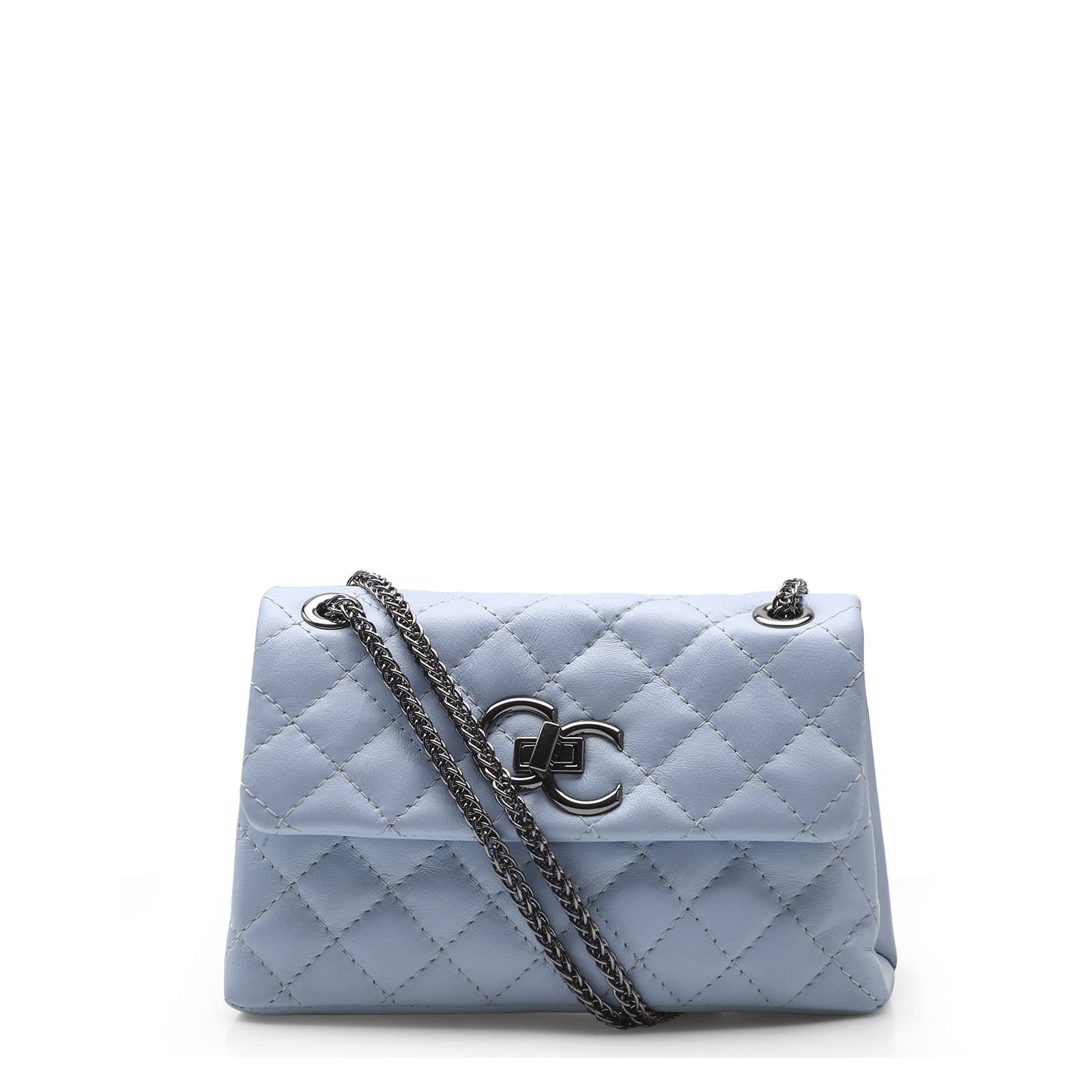 Bolsa Mini Matelassê Couro Azul