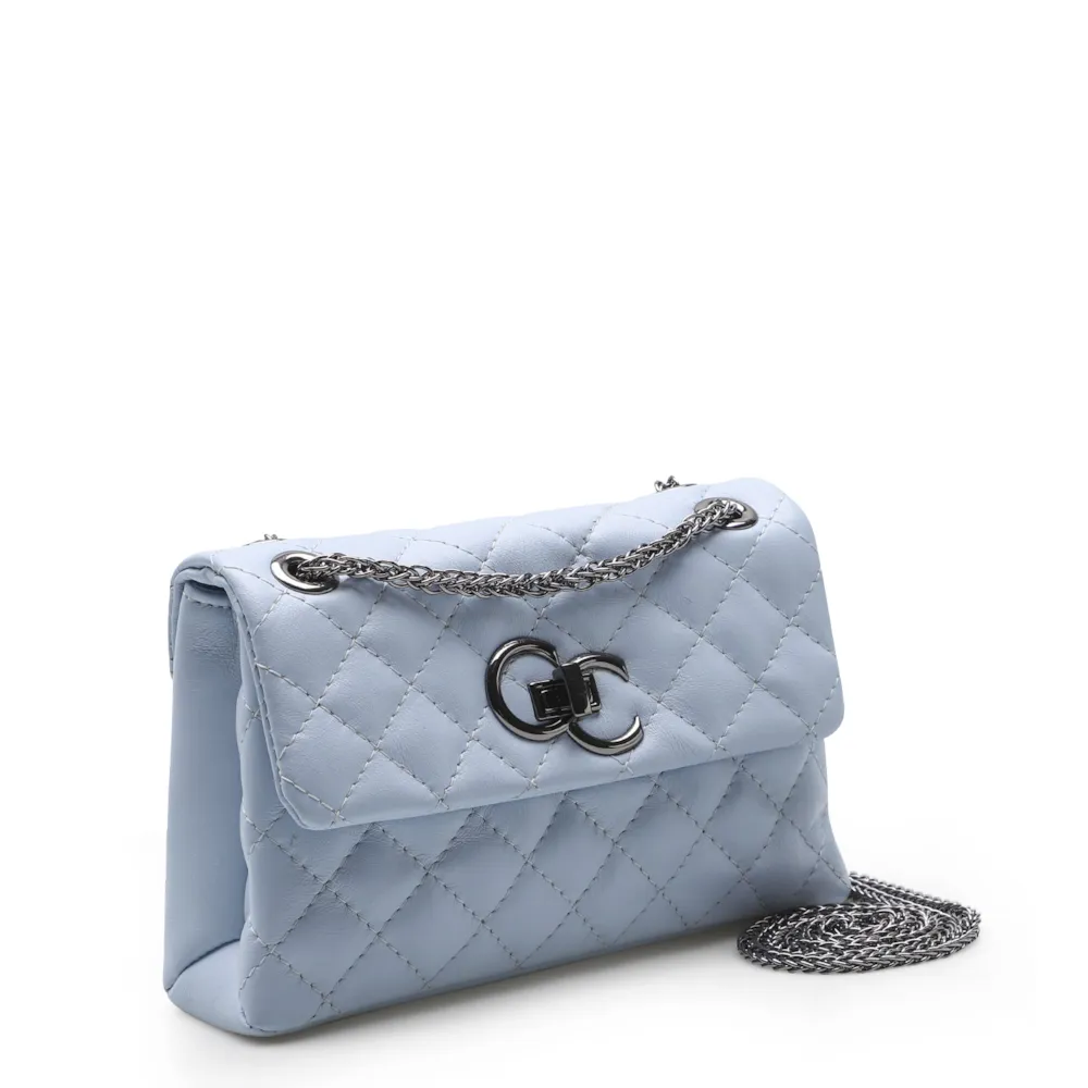 Bolsa Mini Matelassê Couro Azul - imagem 2