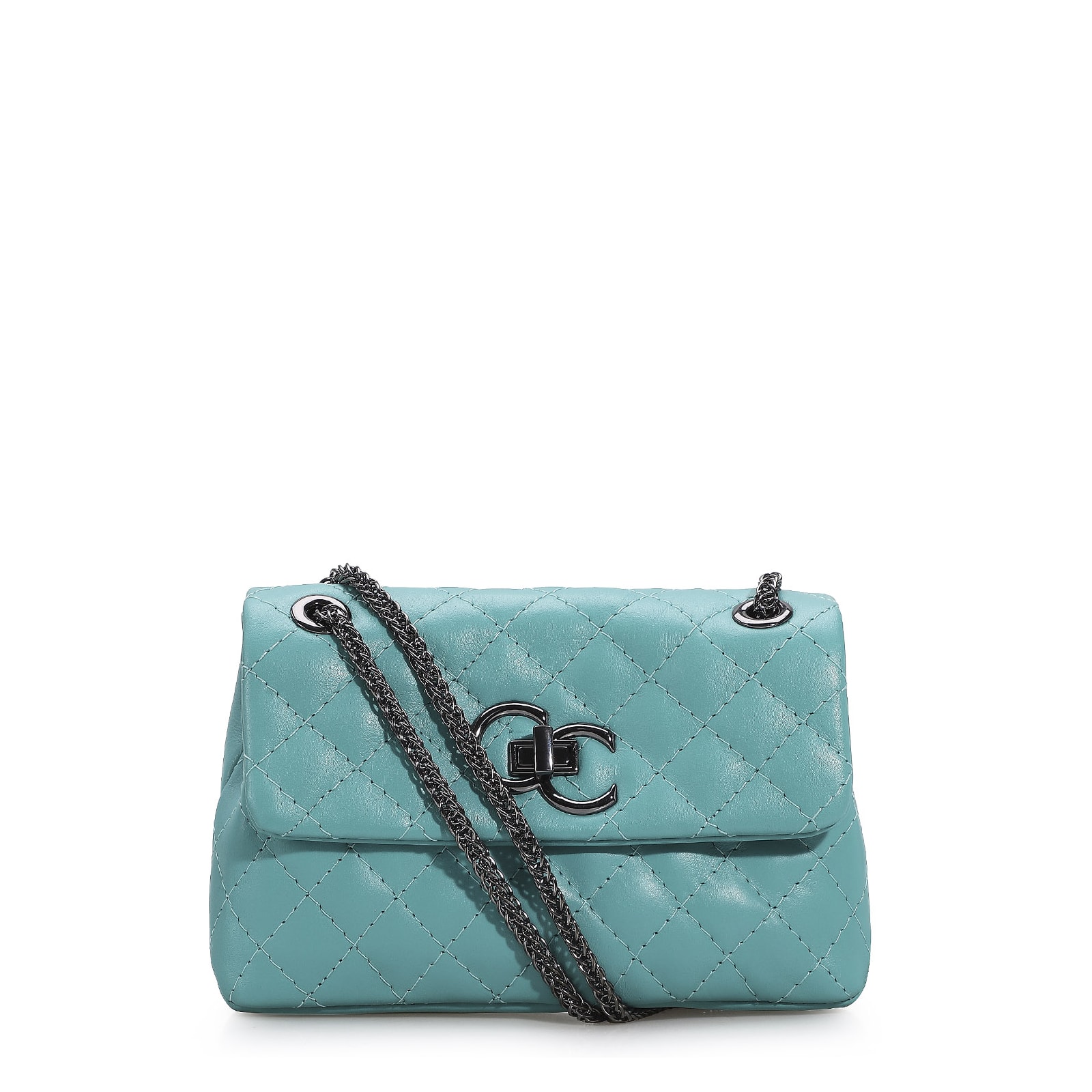Bolsa Mini Matelassê Couro Azul