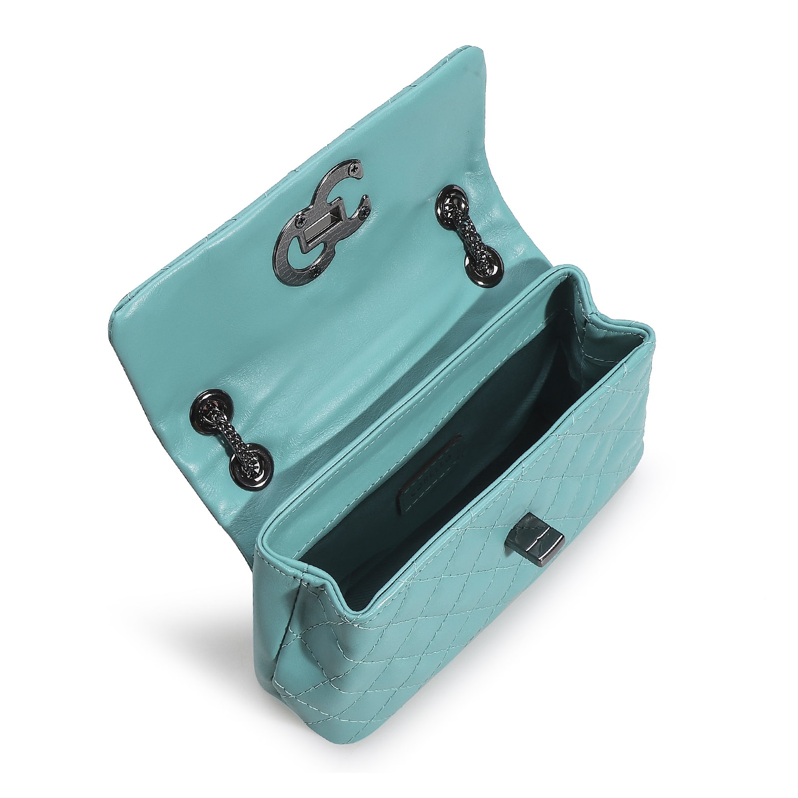 Bolsa Mini Matelassê Couro Azul