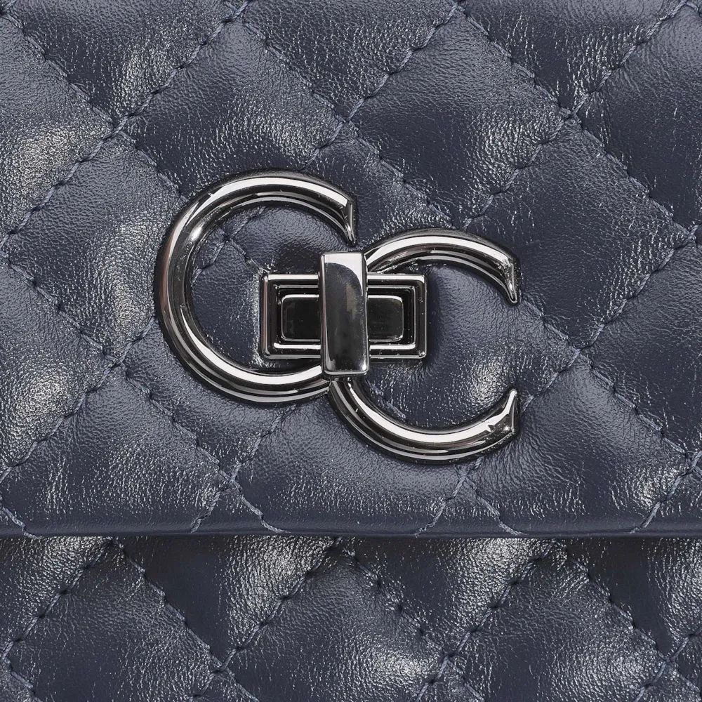 Bolsa Mini Matelassê Couro Azul - imagem 5
