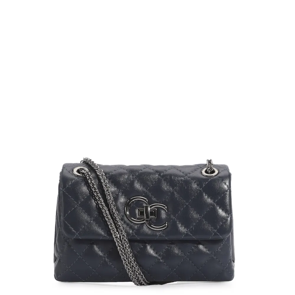 Bolsa Mini Matelassê Couro Azul