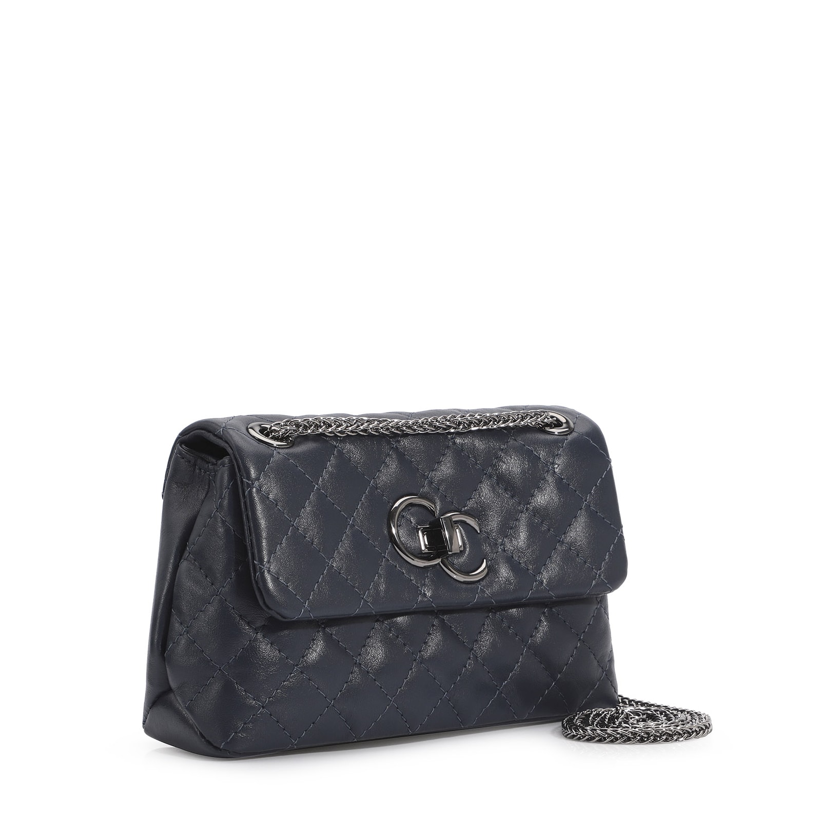 Bolsa Mini Matelassê Couro Azul