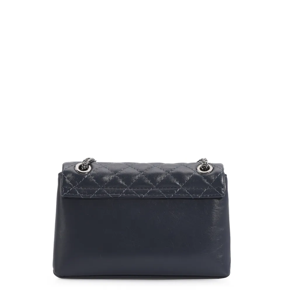 Bolsa Mini Matelassê Couro Azul - imagem 3