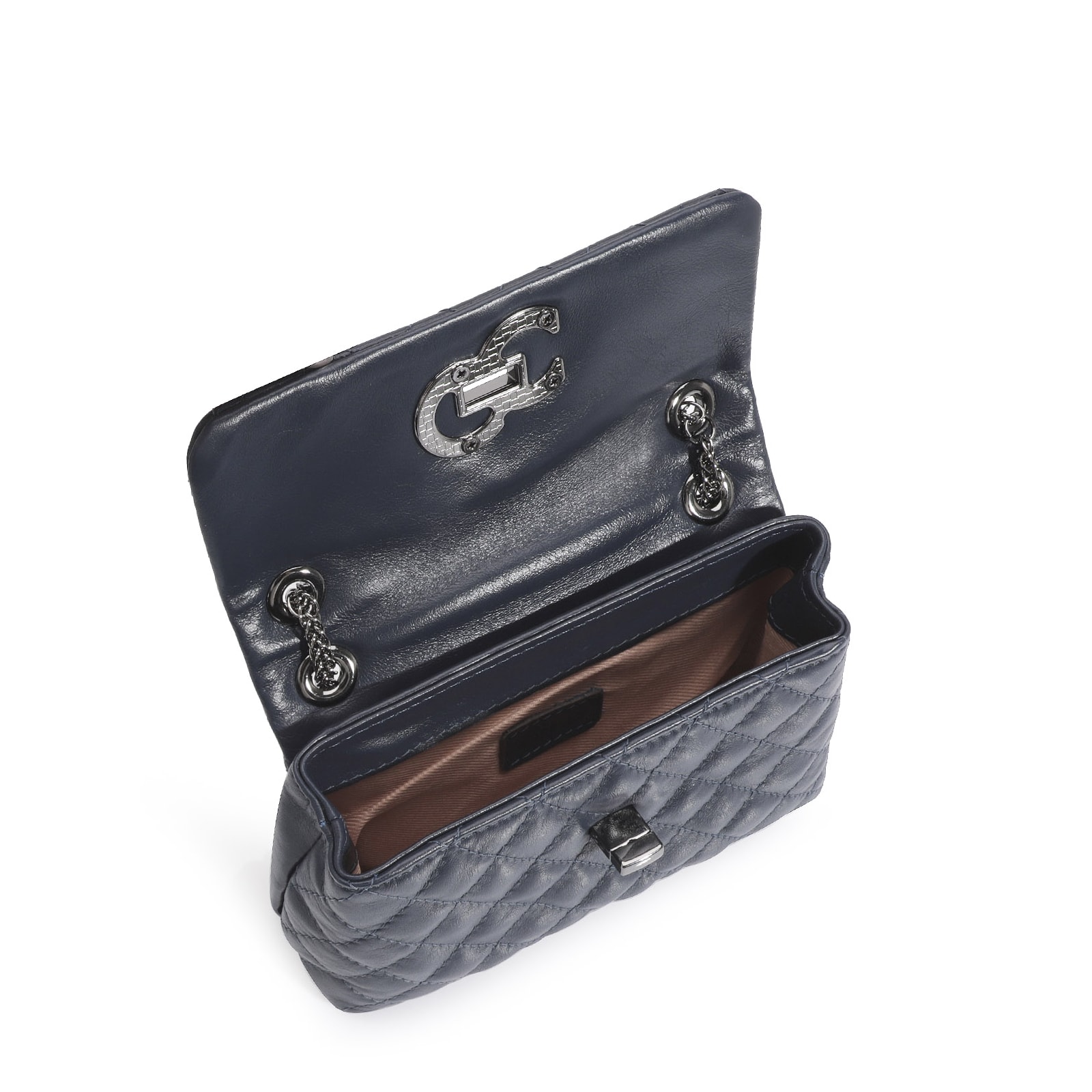 Bolsa Mini Matelassê Couro Azul
